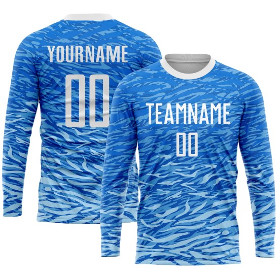 Soccer White Royal Uniform Custom Sublimation Jersey