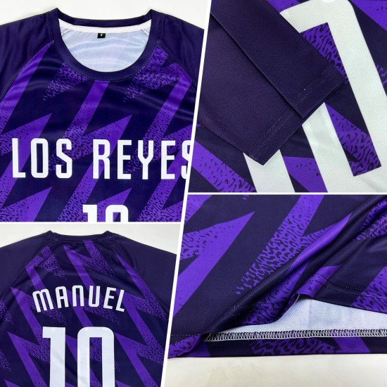 Jersey Purple White Soccer Custom Uniform Sublimation Jersey Purple White Soccer Custom Uniform Sublimation