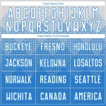 Powder Sublimation Custom Blue White Soccer Uniform Jersey Powder Sublimation Custom Blue White Soccer Uniform Jersey