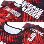 Red White-Black Custom Uniform Jersey Soccer Sublimation