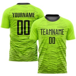 Uniform Green Custom Jersey Neon Black Soccer Sublimation