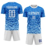 Soccer White Royal Uniform Custom Sublimation Jersey