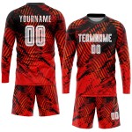 Red White-Black Custom Uniform Jersey Soccer Sublimation
