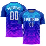 White Custom Light Uniform Pink Royal Blue-Hot Sublimation Soccer Jersey White Custom Light Uniform Pink Royal Blue-Hot Sublimation Soccer Jersey
