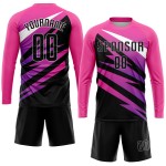 Soccer Sublimation Pink Black-White Uniform Jersey Custom