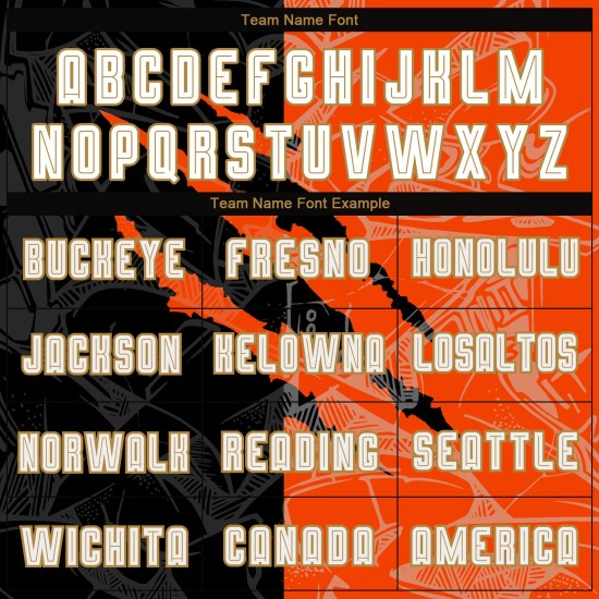 Orange-Old Black Pattern Sublimation Graffiti Uniform Custom Jersey White Scratch Soccer Gold Orange-Old Black Pattern Sublimation Graffiti Uniform Custom Jersey White Scratch Soccer Gold