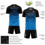 Jersey Uniform Blue Black Sublimation Soccer Custom Jersey Uniform Blue Black Sublimation Soccer Custom