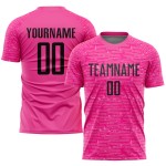 Uniform Black Custom Pink Jersey Soccer Sublimation Uniform Black Custom Pink Jersey Soccer Sublimation