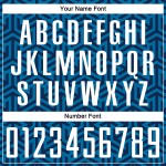 Sublimation Custom Blue Soccer Uniform White-Black Jersey